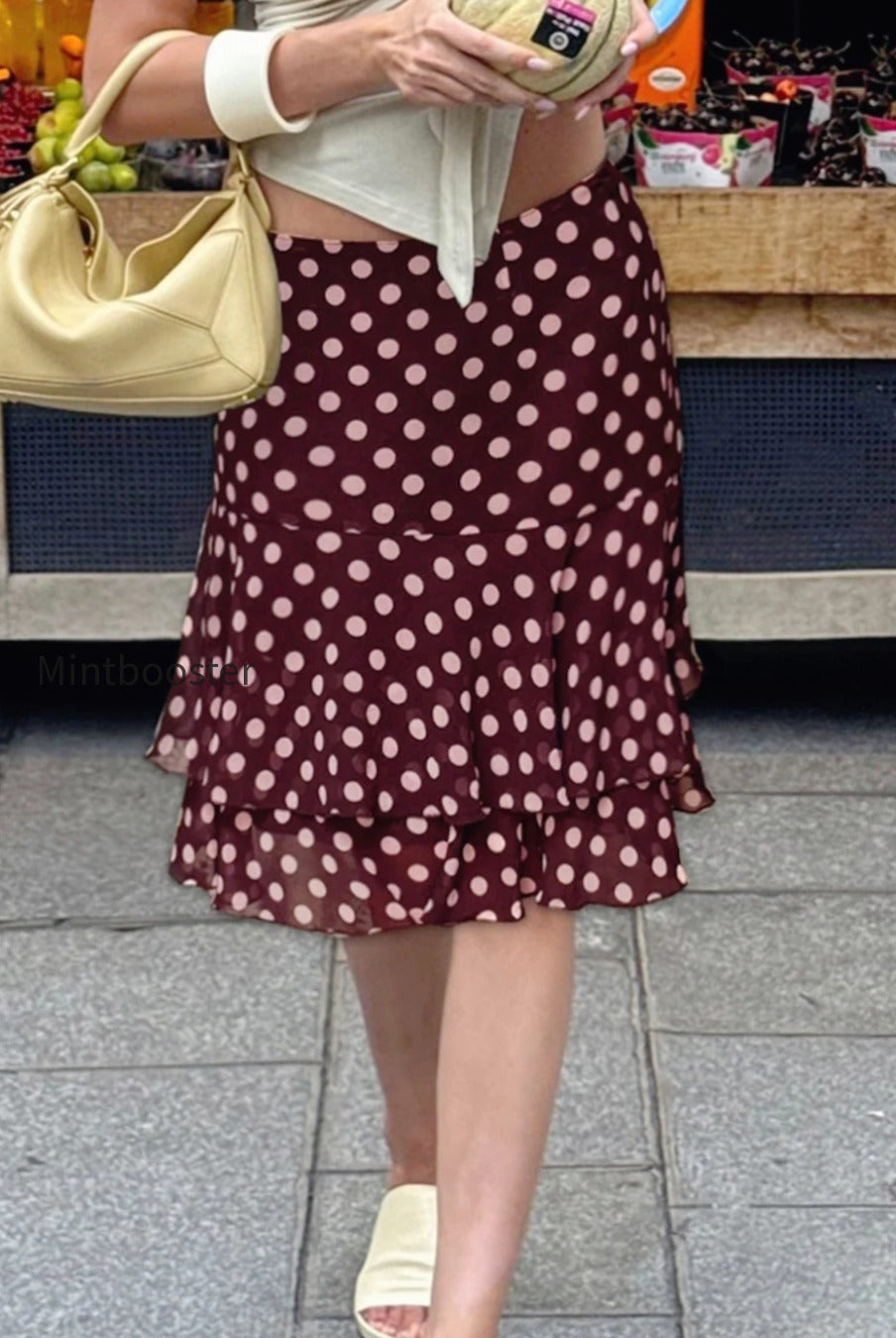 polka-dot-knit-sheer-panel-midi-skirt