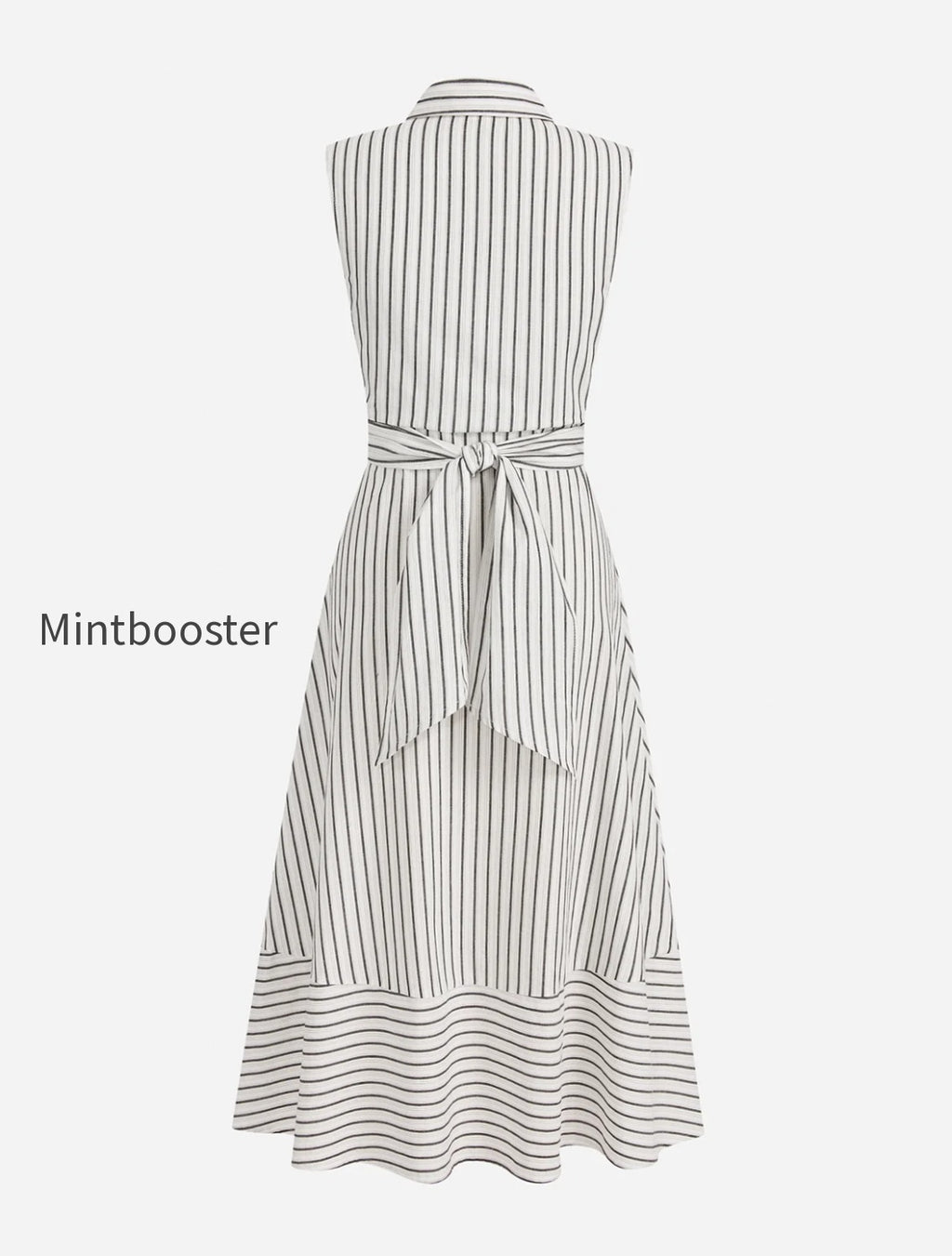 striped-collared-sleeveless-tie-waist-midi-dress