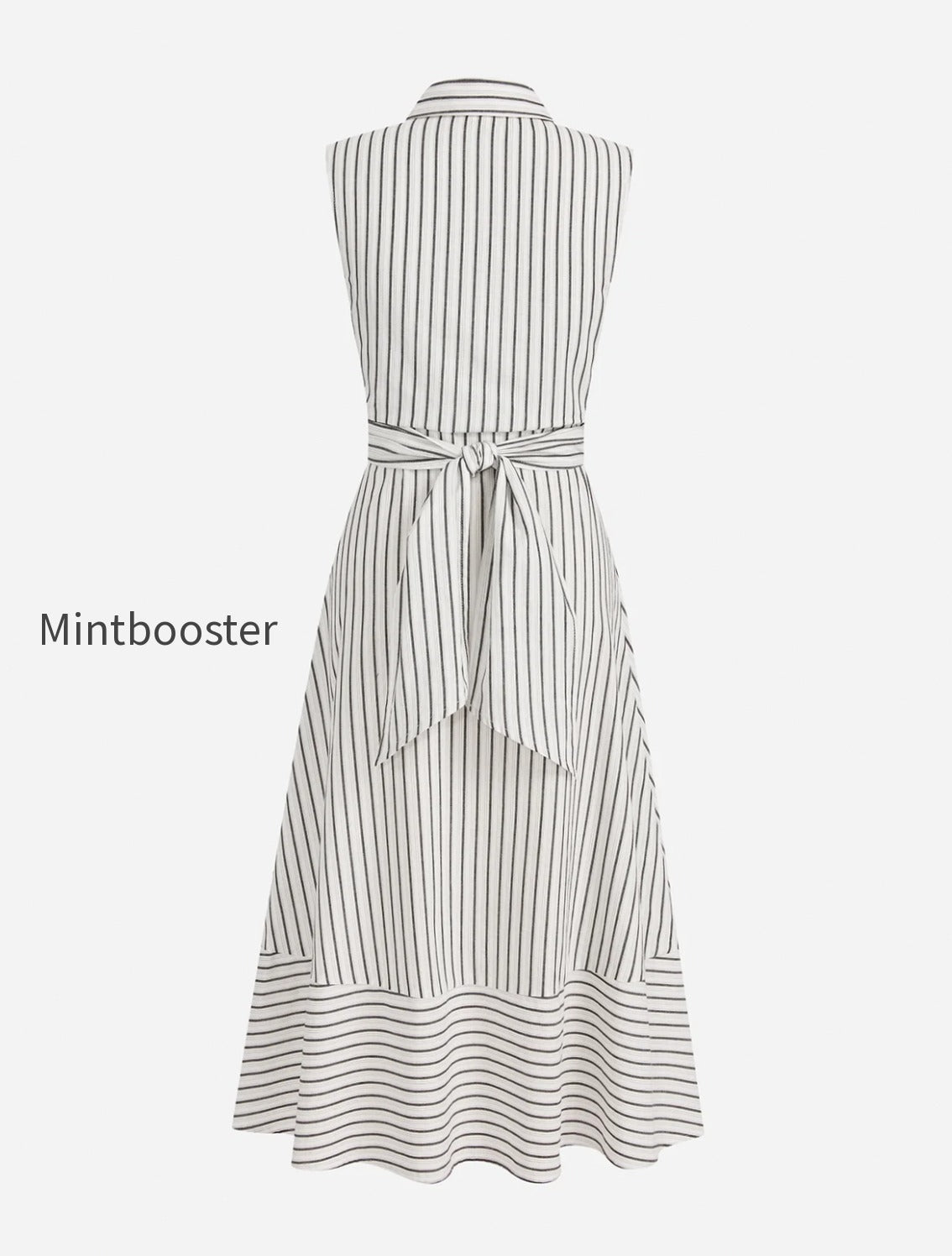striped-collared-sleeveless-tie-waist-midi-dress