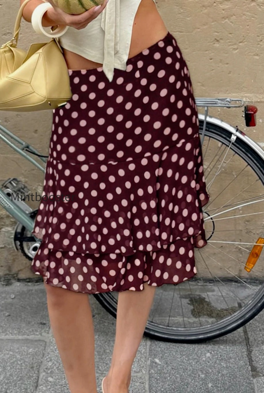 polka-dot-knit-sheer-panel-midi-skirt
