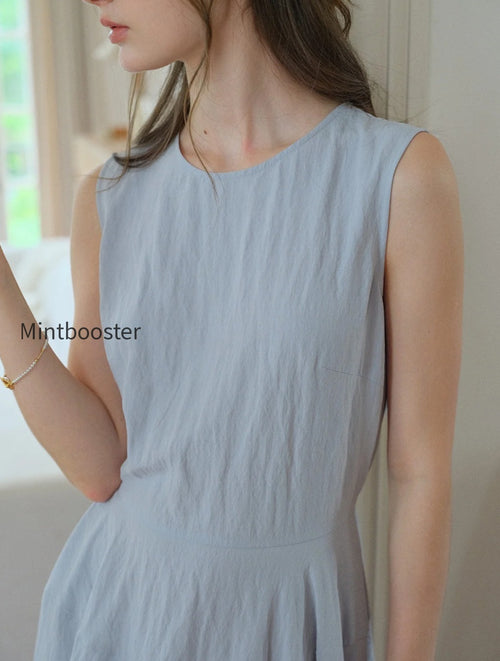 Maci Round Neck Simple Dress