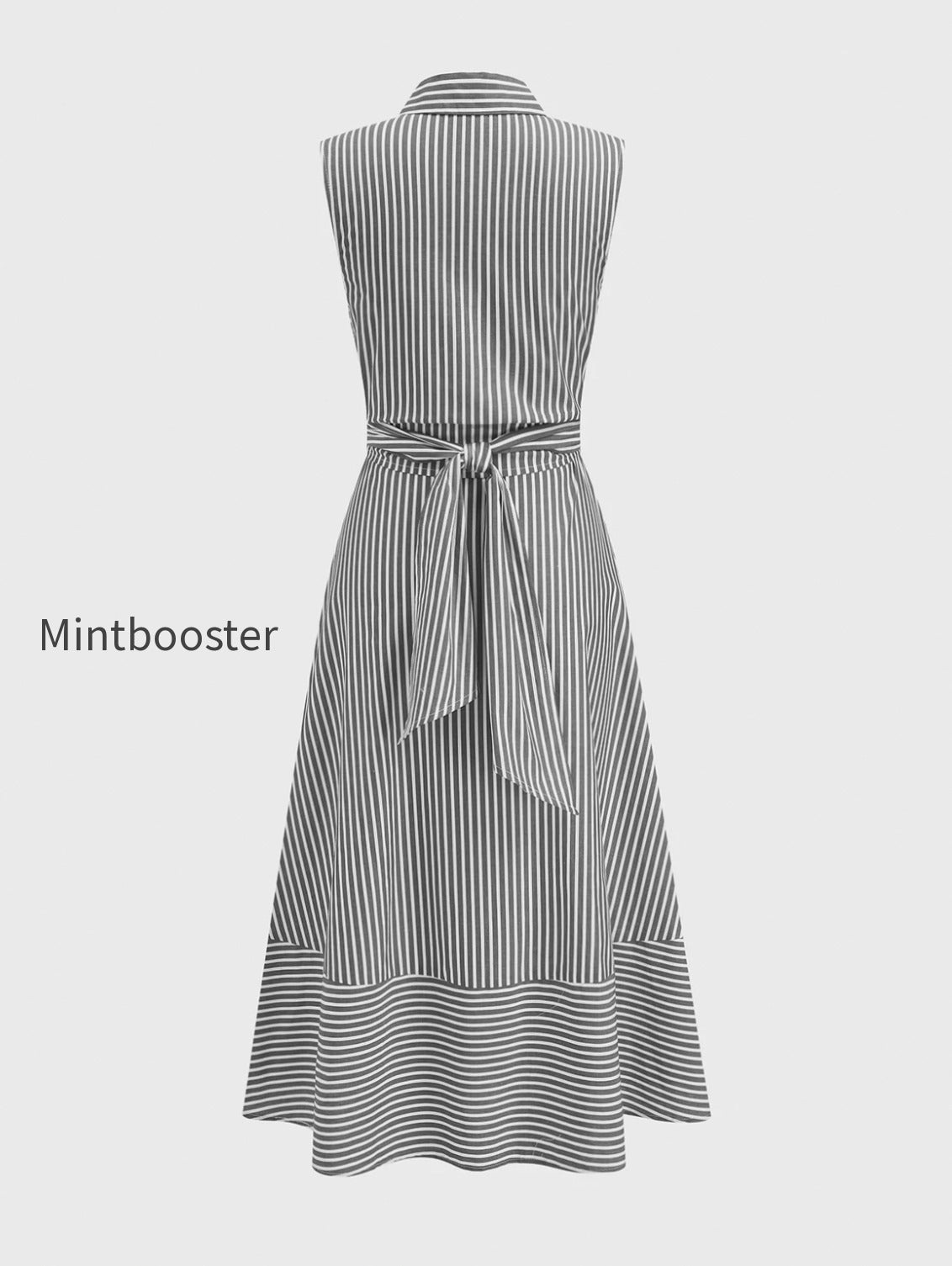 striped-collared-sleeveless-tie-waist-midi-dress