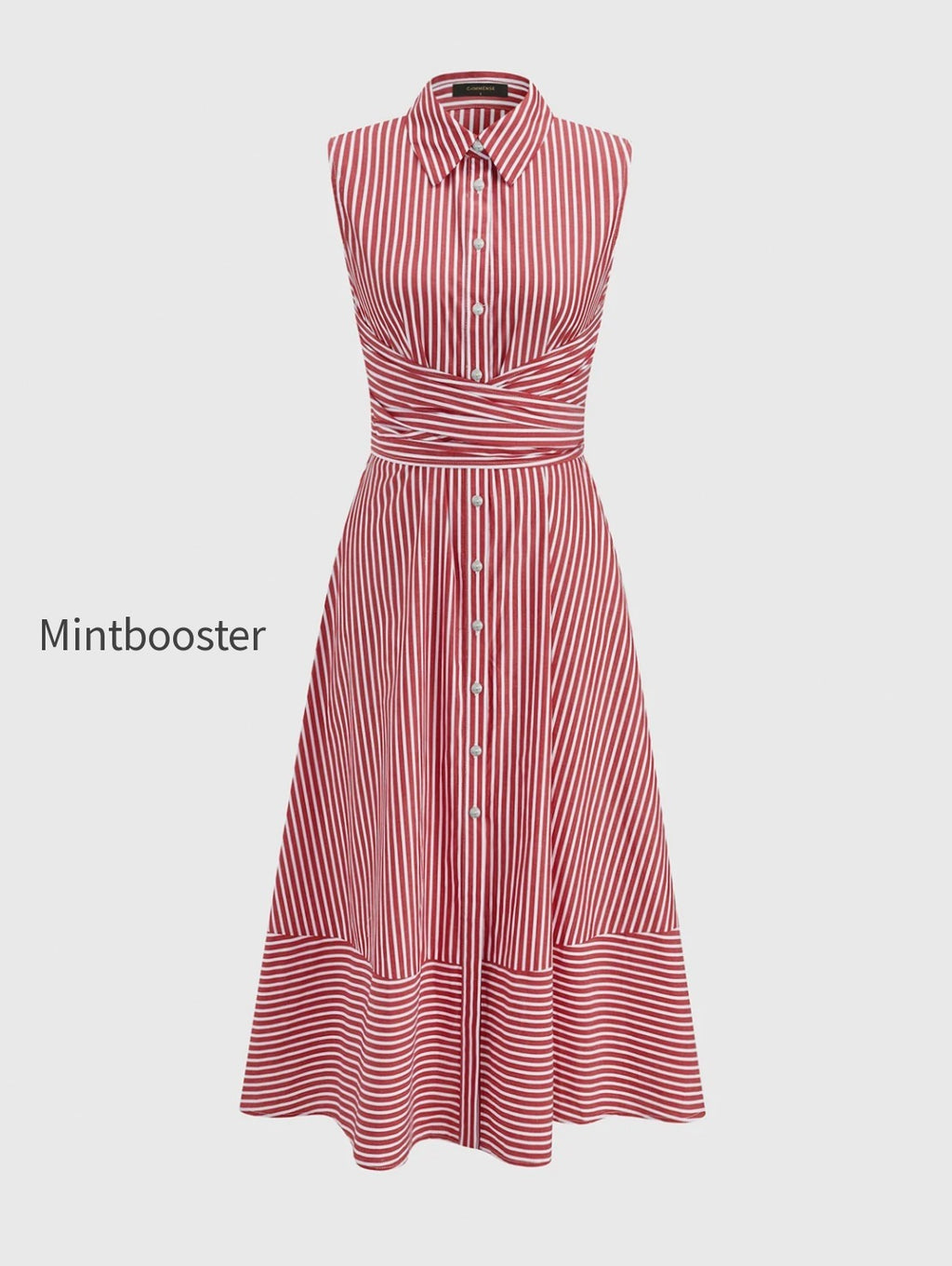 striped-collared-sleeveless-tie-waist-midi-dress