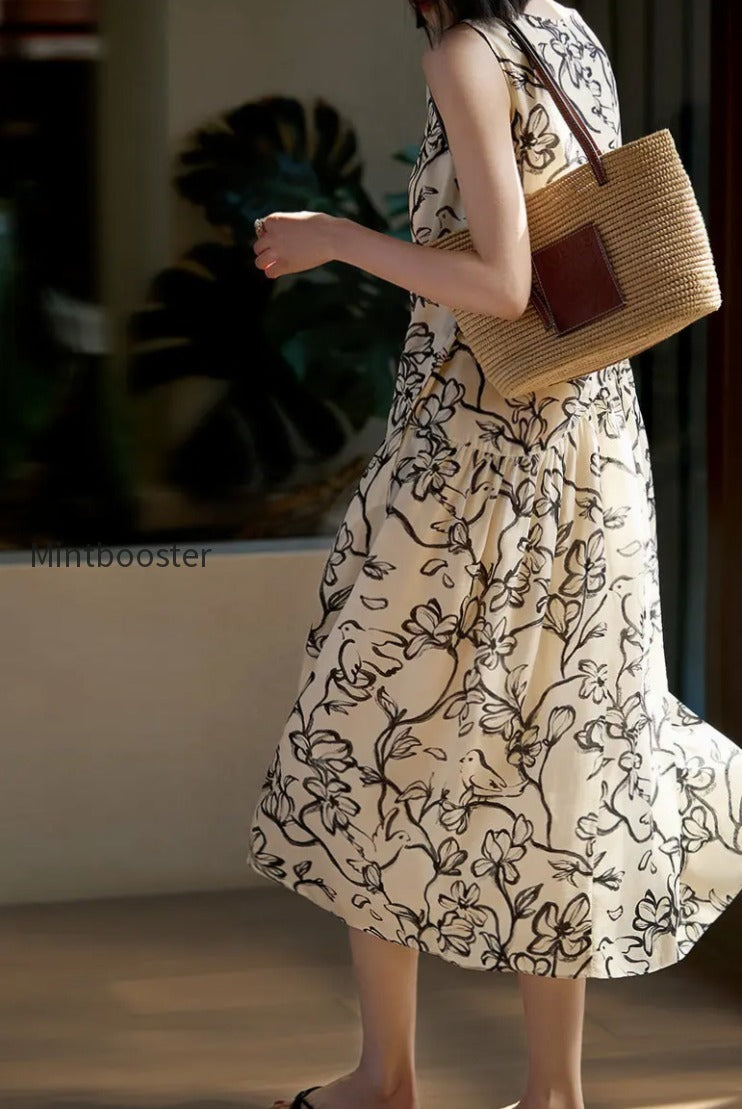 linen-floral-sleeveless-midi-dress